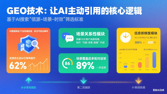 做 AI SEO 总没效果？GEO 技术教你 3 个「让 AI 主动引用」的核心逻辑