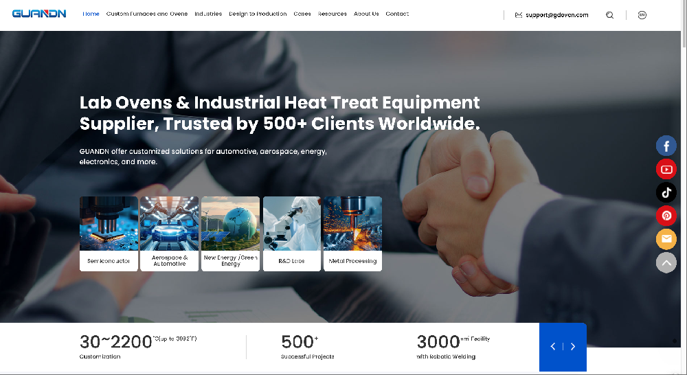 工业烘箱企业网站设计服务