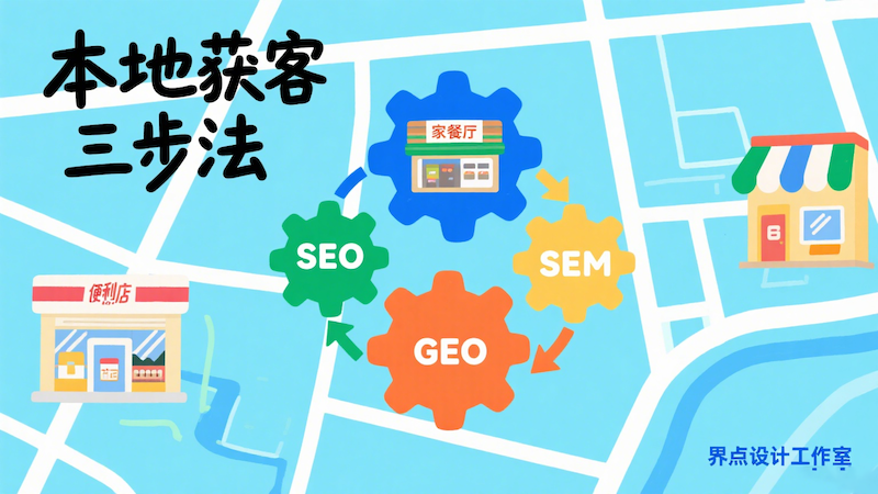 中小微企业必看：零技术也能做的 SEO/SEM/GEO 获客指南（界点设计陪跑案例）