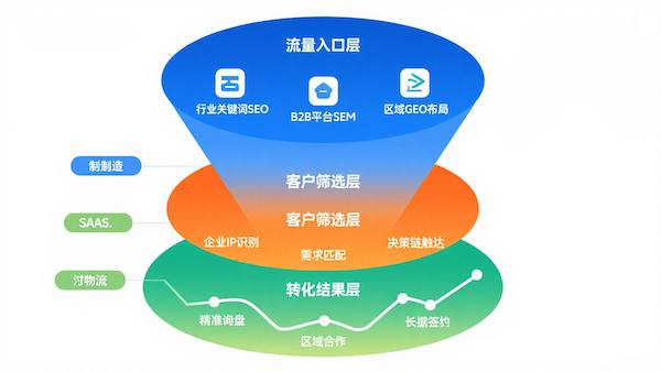 B 端企业获客破局：SEO/SEM/GEO 如何帮制造公司月增精准询盘（界点设计案例）